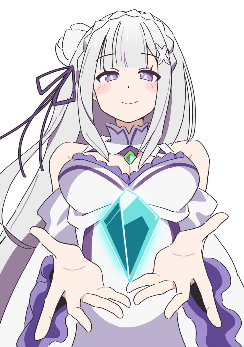 emilia (re:zero kara hajimeru isekai seikatsu) drawn by noyama_takenoko