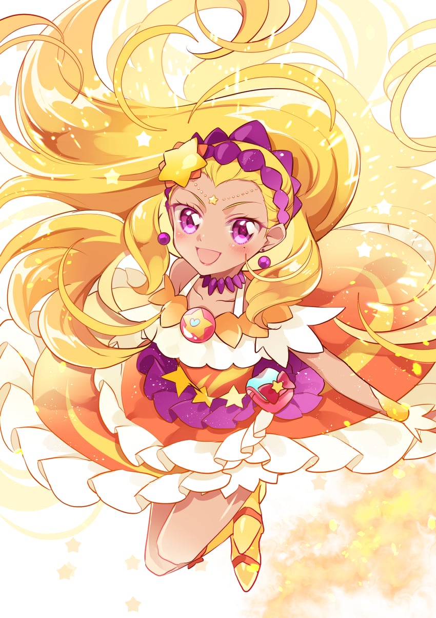 amamiya elena and cure soleil (precure and 1 more) drawn by ayumaru_(art_of_life)