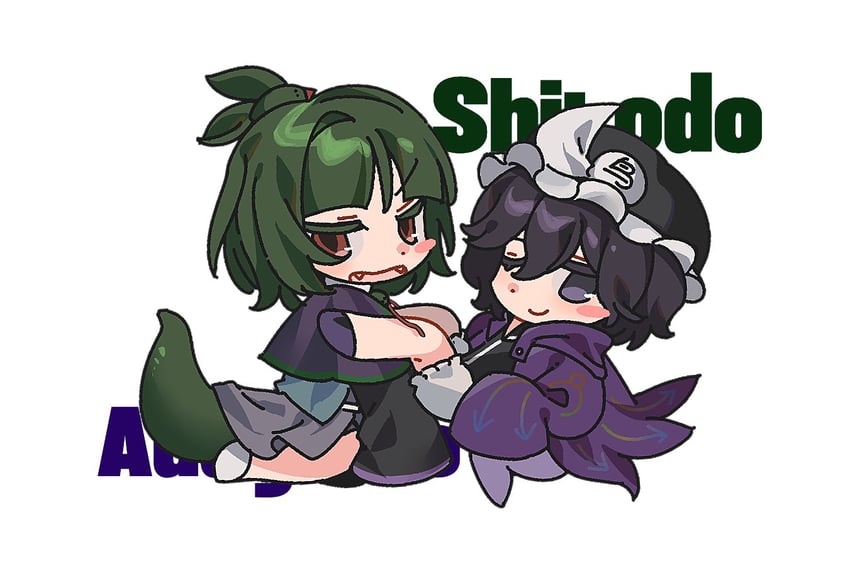 shitodo kuroji and adagumo no saragimaru (len'en) drawn by xiao_ganju_nailuo