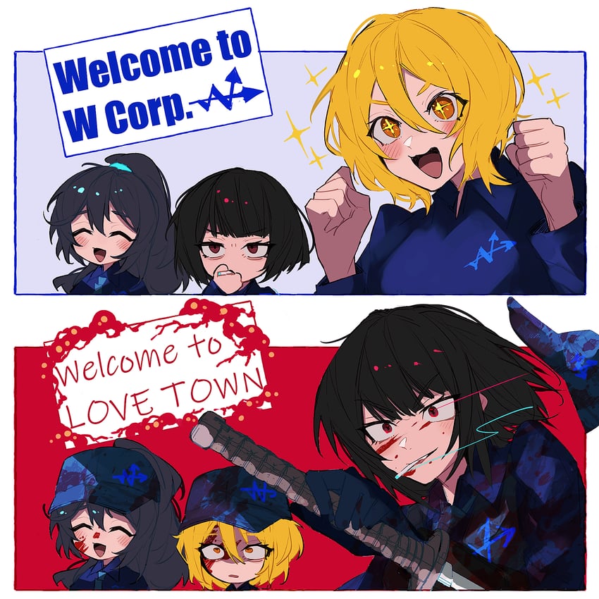 don quixote, hong lu, and ryoshu (project moon and 1 more) drawn by nakame77
