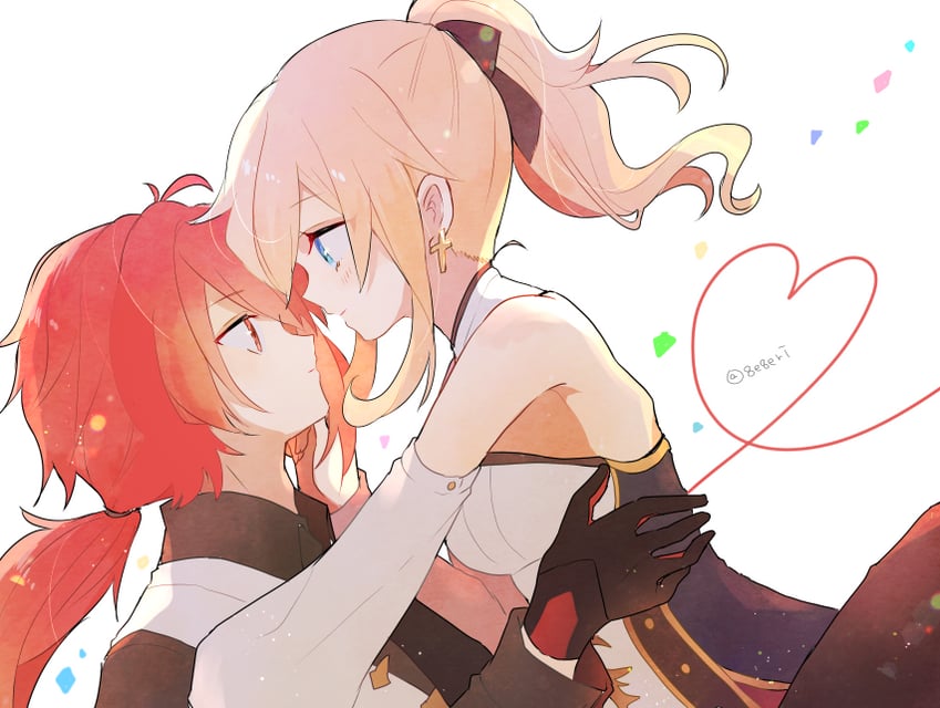 jean and diluc (genshin impact) drawn by yae_(yae_ringo)