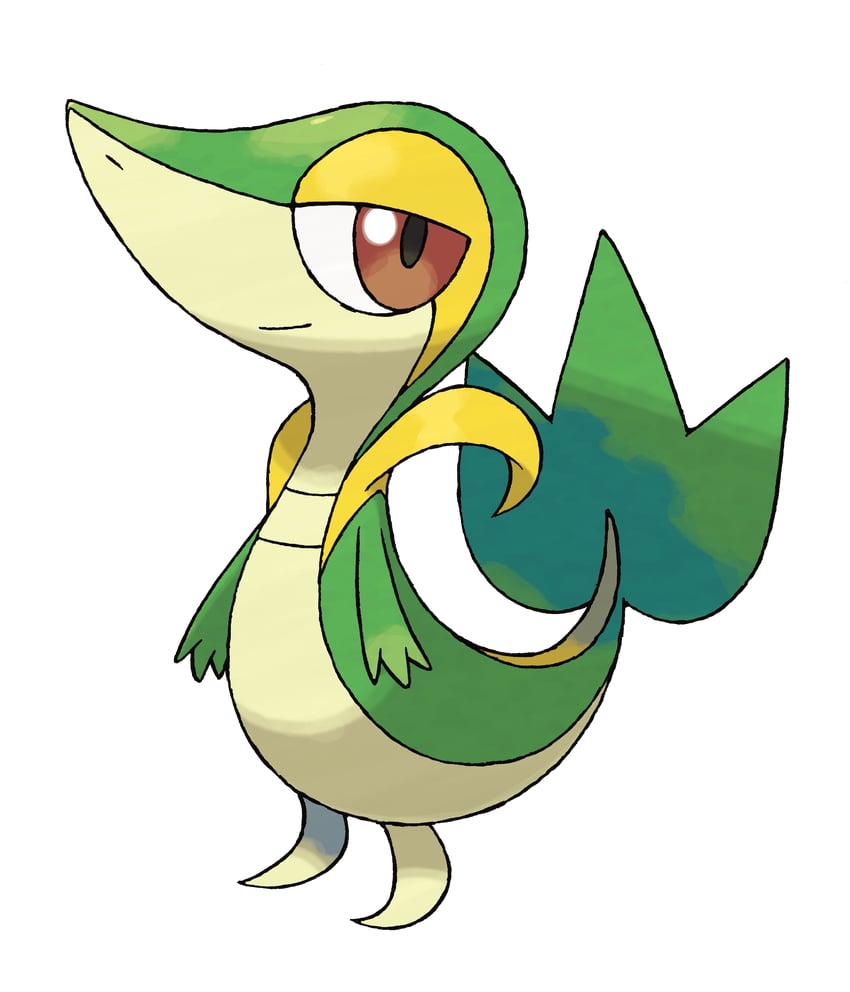 snivy (pokemon and 1 more) drawn by sugimori_ken
