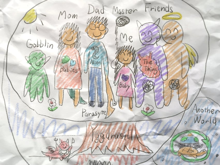 migi and chestburster (alien and 3 more) drawn by shirosato