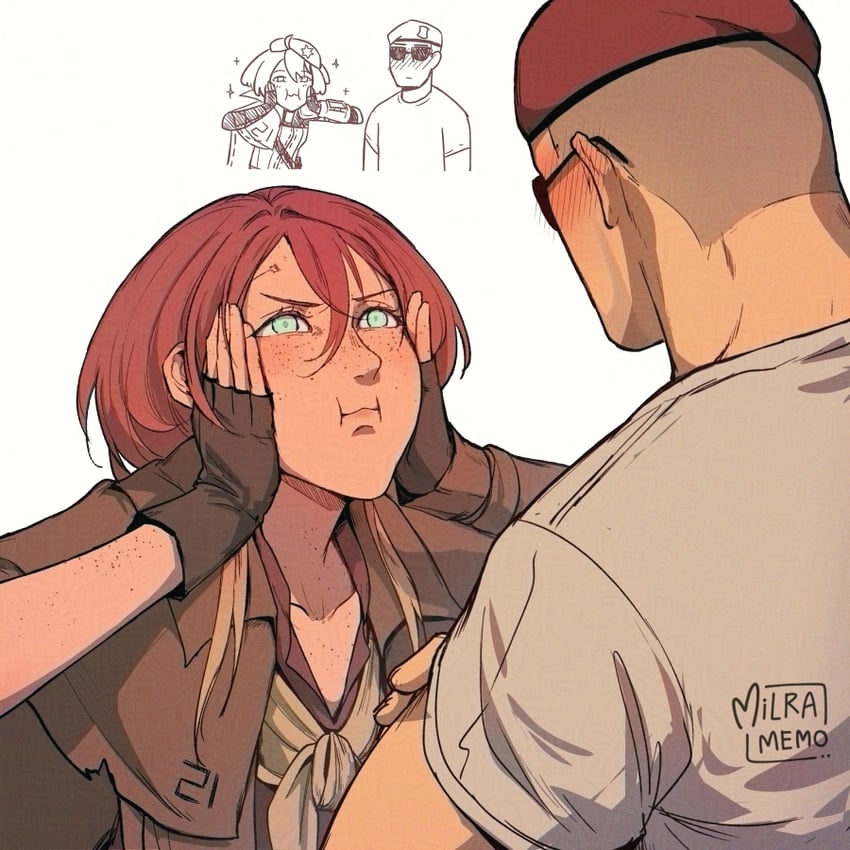 courier, noelle rutherford, and craig boone (fallout and 1 more) drawn by milramemo