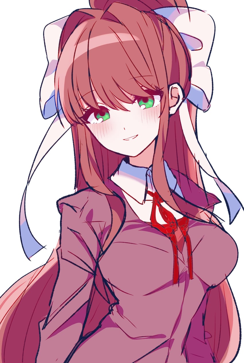 monika (doki doki literature club) drawn by kotohatoko510