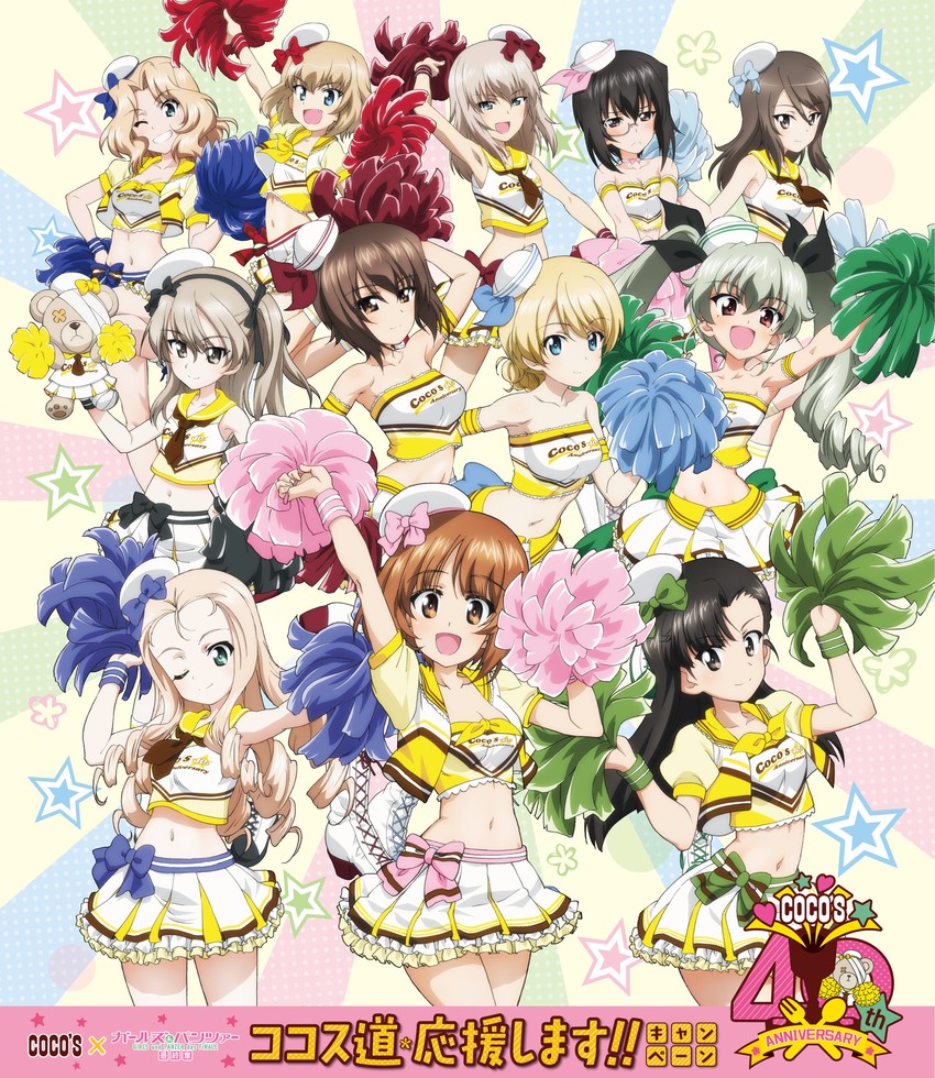 nishizumi miho, darjeeling, nishizumi maho, itsumi erika, anchovy, and 8 more (girls und panzer and 1 more)