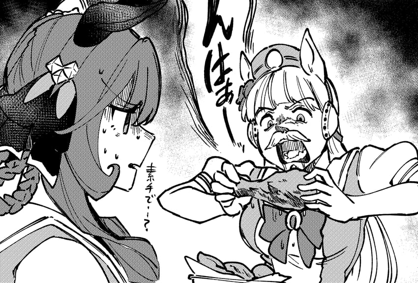 gold ship, gentildonna, and colonel sanders (umamusume) drawn by takatsuki_nato