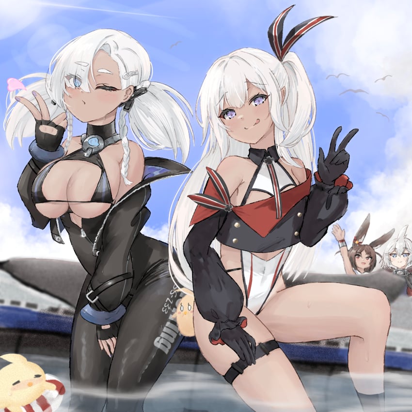 manjuu, i-26, u-110, herring, and u-31 (azur lane) drawn by mumei_shumi
