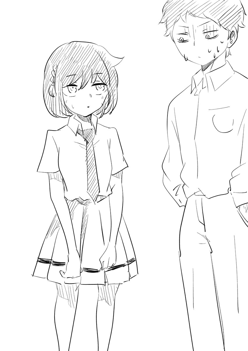 kuroki tomoko and kuroki tomoki (watashi ga motenai no wa dou kangaetemo omaera ga warui!) drawn by rakuraku_ne_jp