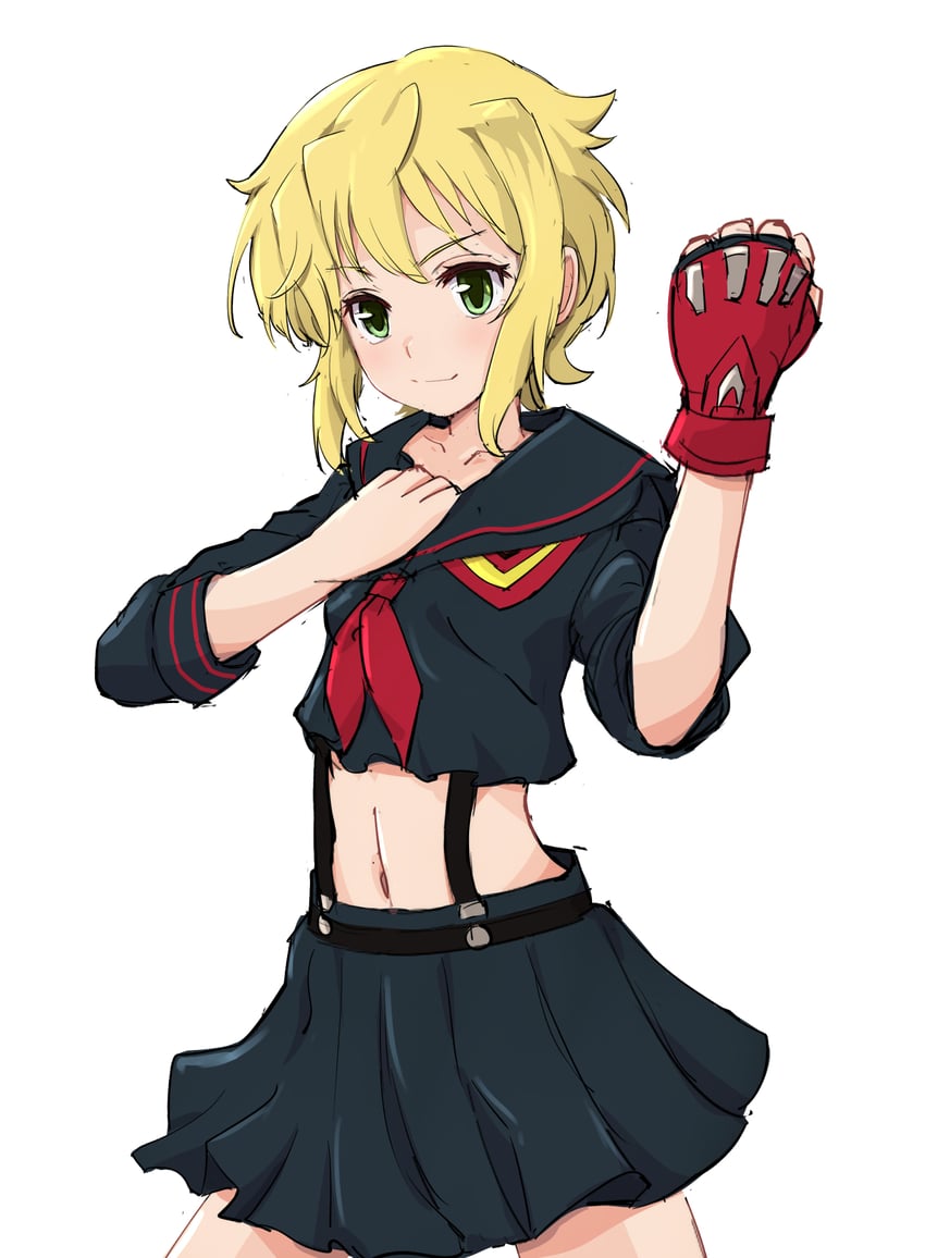 matoi ryuuko, senketsu, and akatsuki kirika (kill la kill and 1 more) drawn by suzunari-sakuya