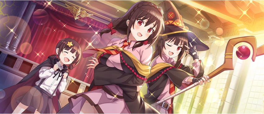 megumin, yunyun, and komekko (kono subarashii sekai ni shukufuku wo! and 1 more)