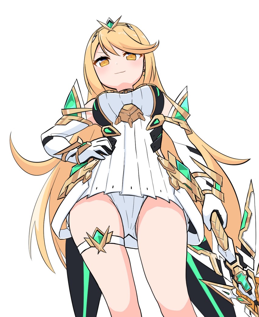 mythra (xenoblade chronicles and 1 more) drawn by paskmel