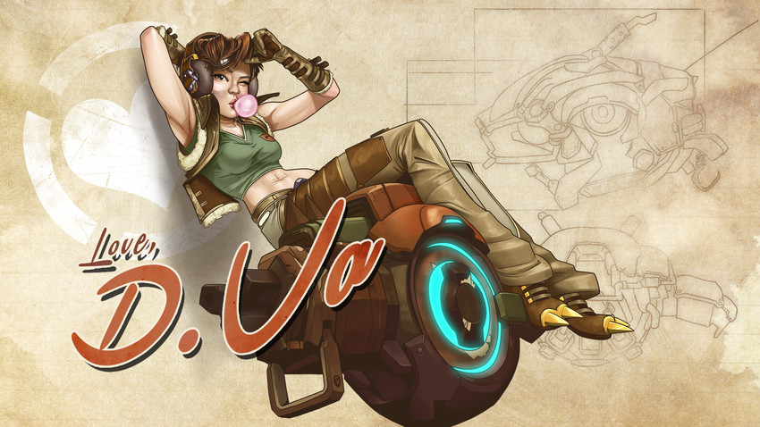 d.va and scavenger d.va (overwatch and 1 more) drawn by peter_slavik