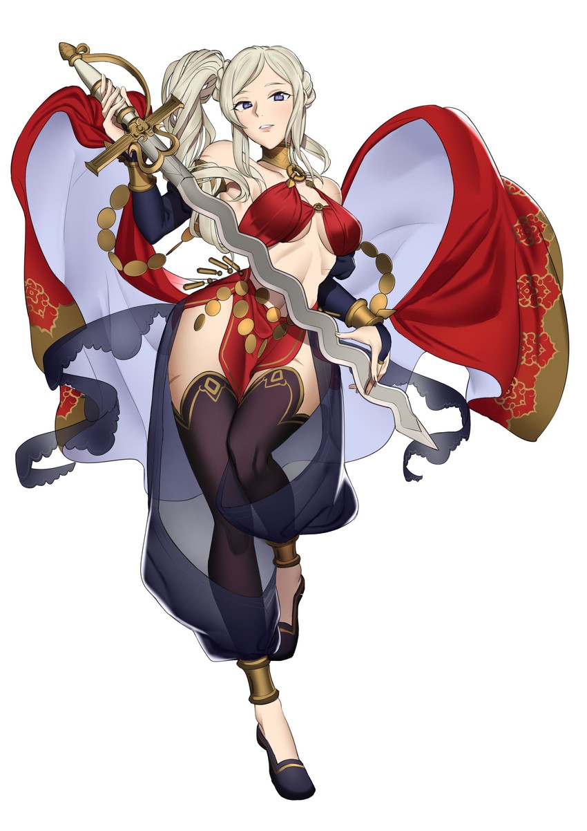 edelgard von hresvelg and olivia (fire emblem and 3 more) drawn by ebinku