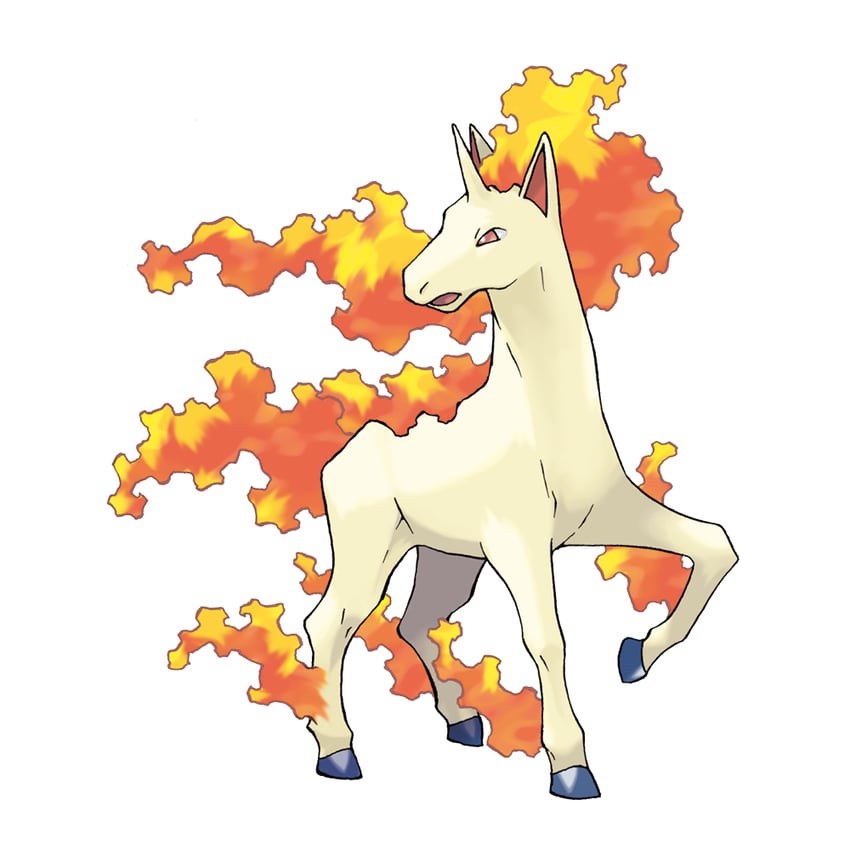 rapidash (pokemon and 1 more) drawn by sugimori_ken