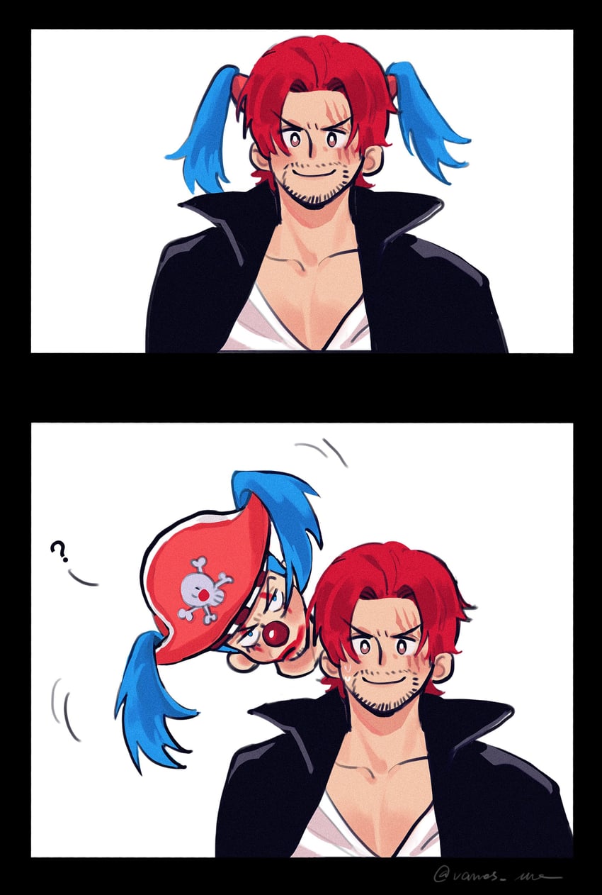 shanks and buggy the clown (one piece) drawn by vamos_mk