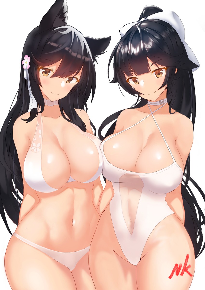 atago and takao (azur lane) drawn by nikuking