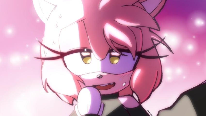 amy rose and mizi (sonic and 1 more) drawn by kumo_zd