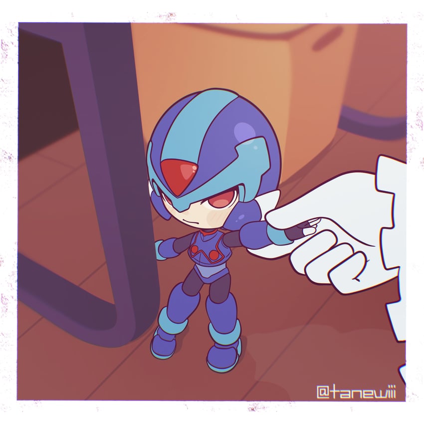 copy x (mega man and 2 more) drawn by tanewiii