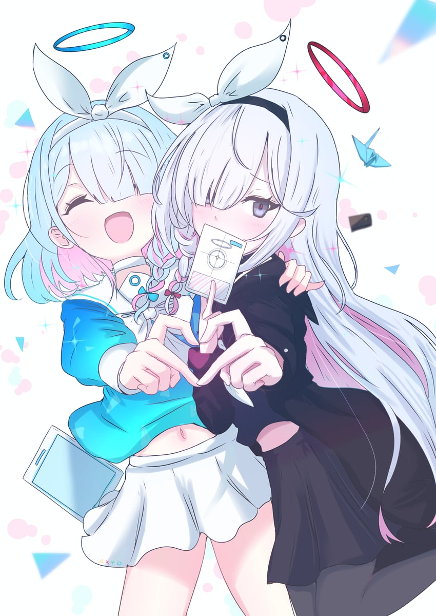 arona and plana (blue archive) drawn by giorgio_(yo_sumire_sola1)