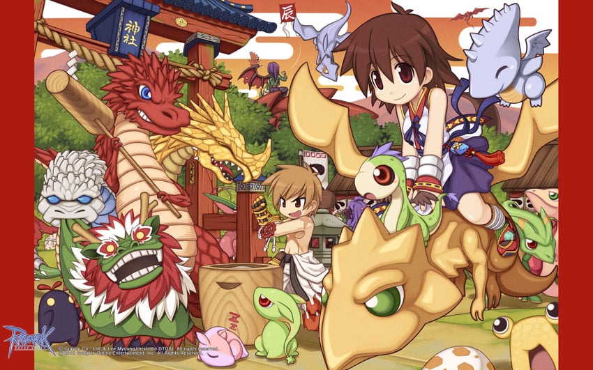 sura, ferus, star gladiator, nidhoggr, petite, and 10 more (ragnarok online) drawn by yuichirou