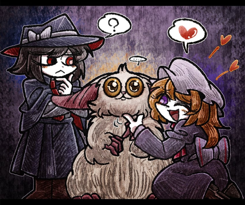 usami renko, maribel hearn, and beep the meep (touhou and 1 more) drawn by suenari_(peace)