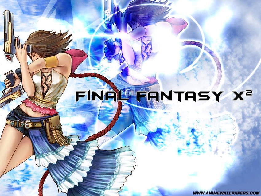 yuna and gunner (final fantasy and 2 more) drawn by nomura_tetsuya