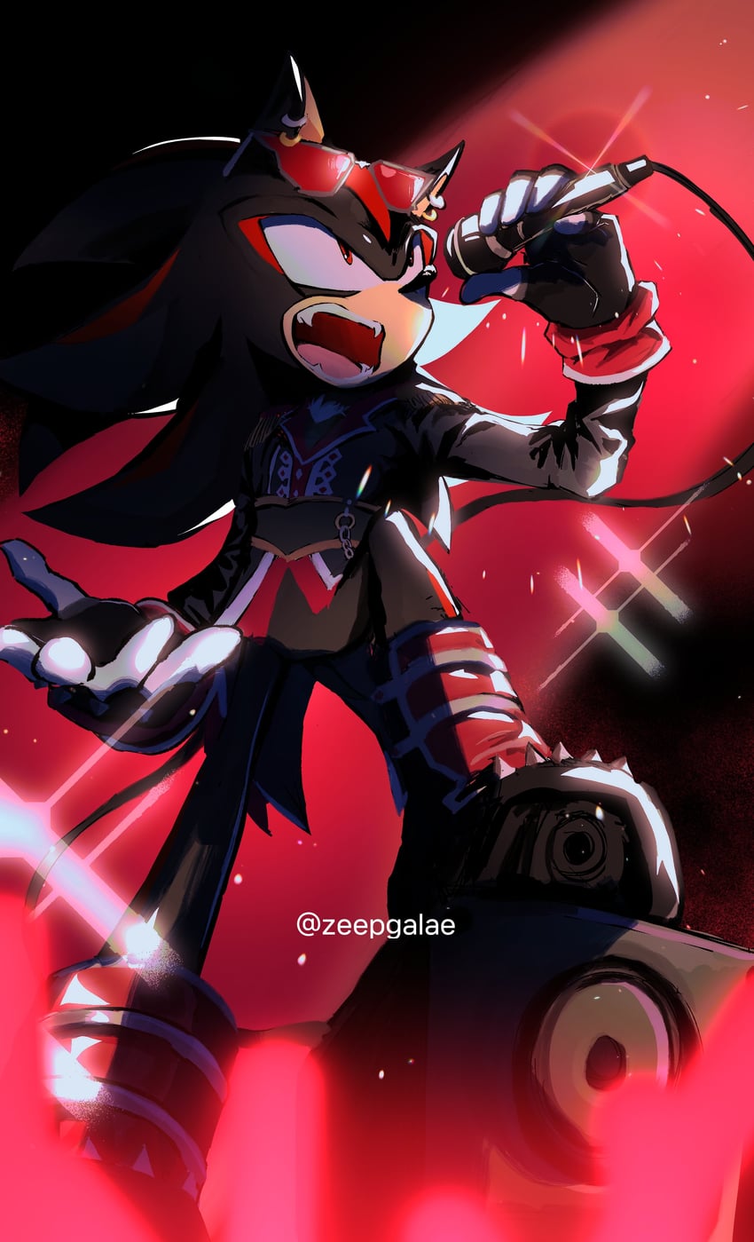 shadow the hedgehog (sonic and 1 more) drawn by shapam_(zeepgalae)