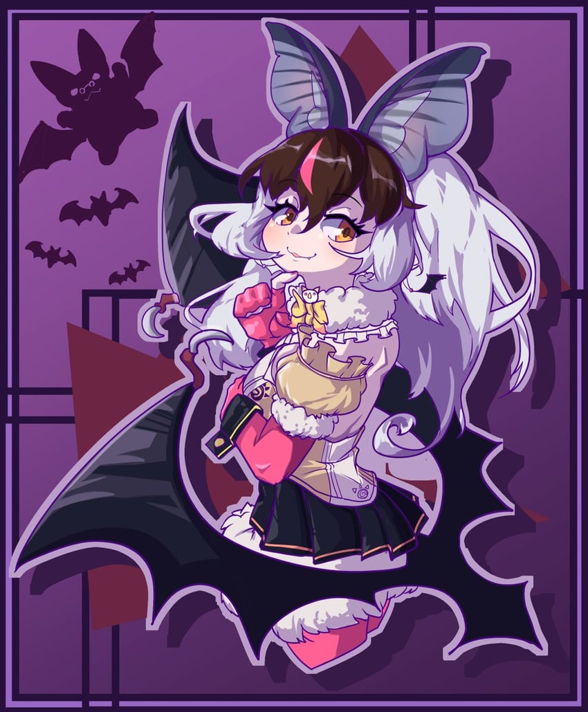 brown long-eared bat and poporu (kemono friends and 1 more) drawn by orange_ardy1203
