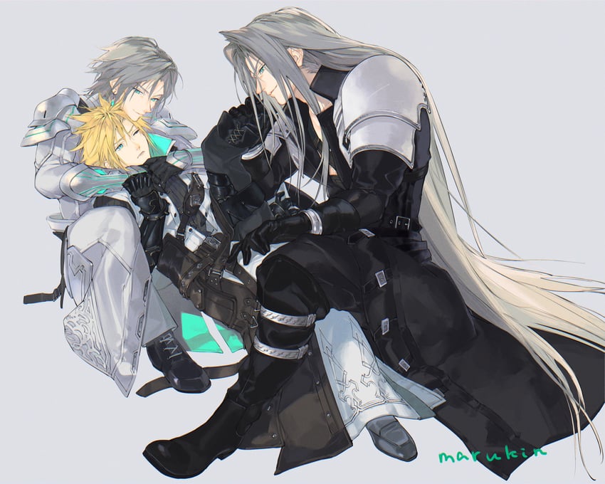 cloud strife and sephiroth (final fantasy and 2 more) drawn by nikuram_f