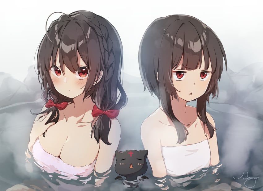 megumin, yunyun, and chomusuke (kono subarashii sekai ni shukufuku wo!) drawn by nut_megu