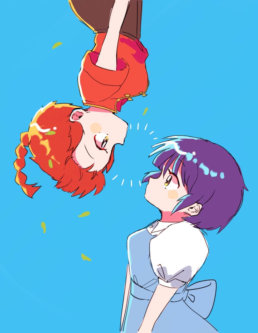 ranma-chan and tendou akane (ranma 1/2) drawn by 4rane_tu