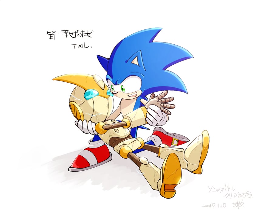 sonic the hedgehog and emerl (sonic and 1 more) drawn by omiya599