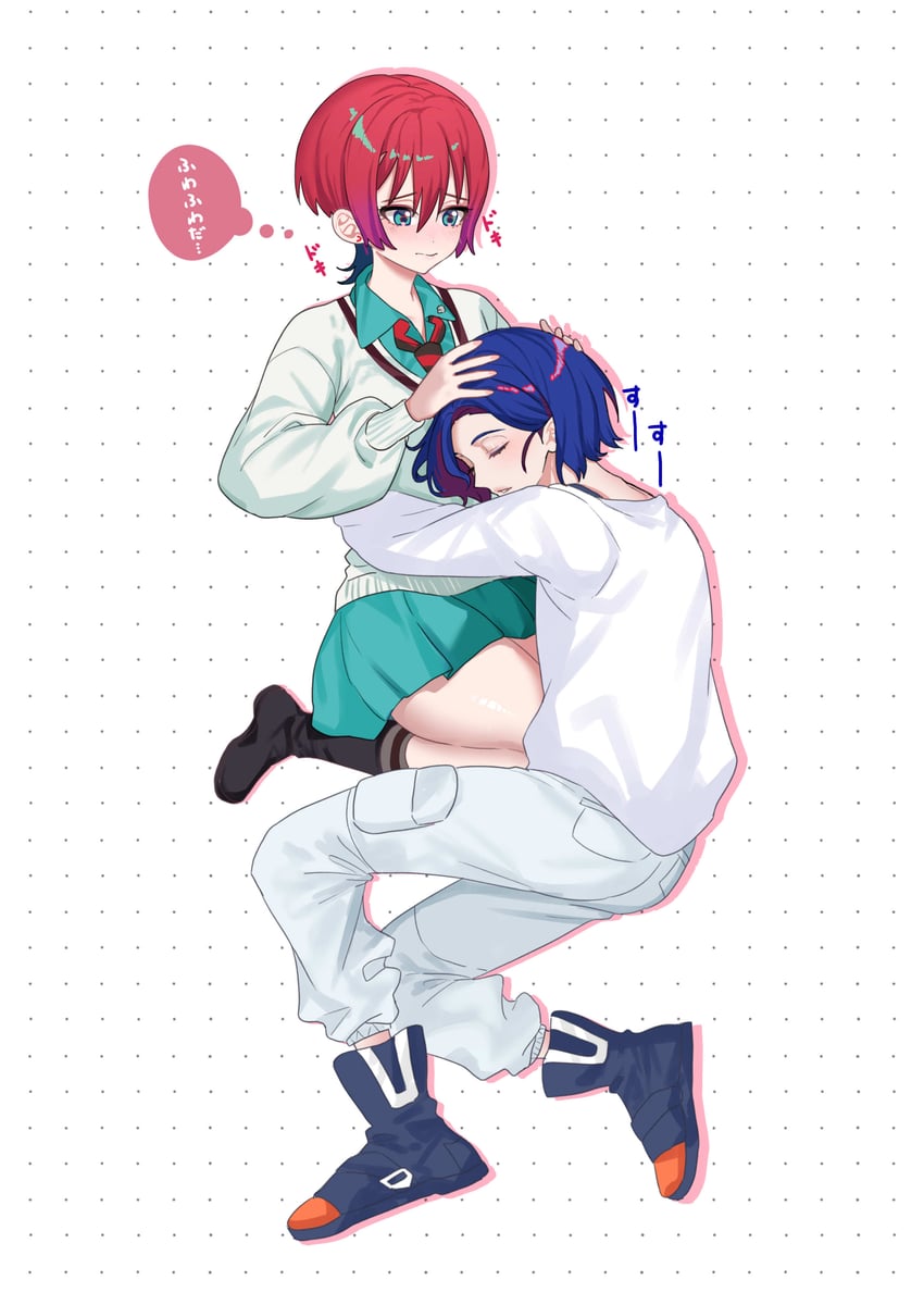 amate yuzuriha and shuji ito (gundam and 1 more) drawn by satsuki_(popopomama_52)