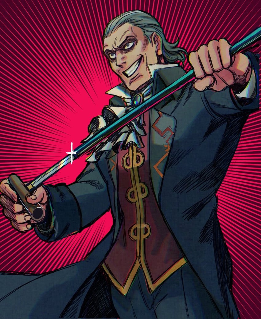 manfred von karma (ace attorney and 1 more) drawn by nasu1055