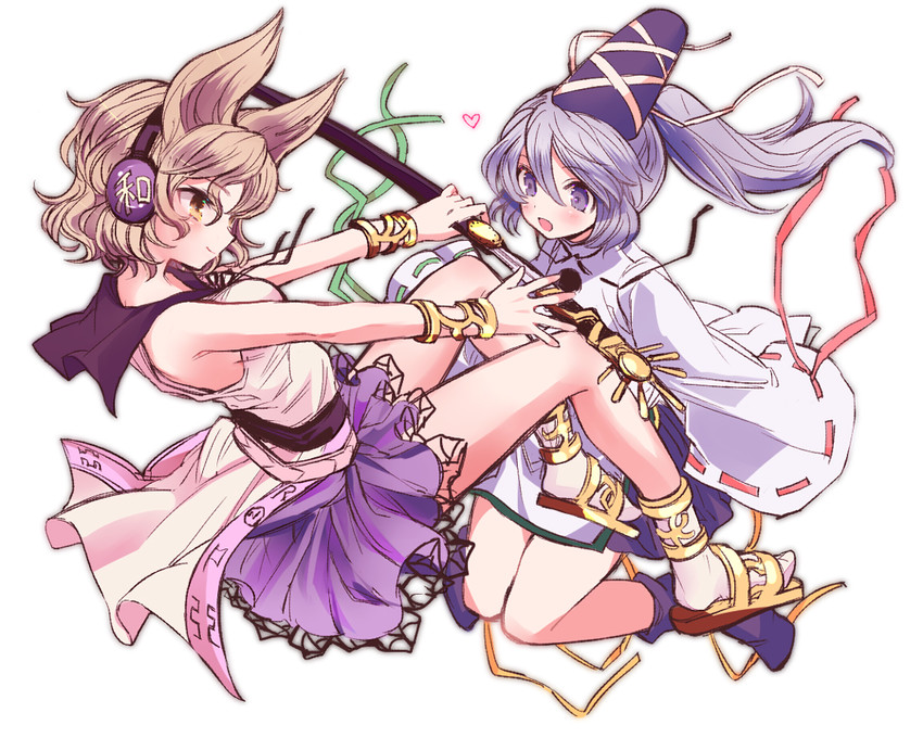 toyosatomimi no miko and mononobe no futo (touhou) drawn by tori_(10ri)