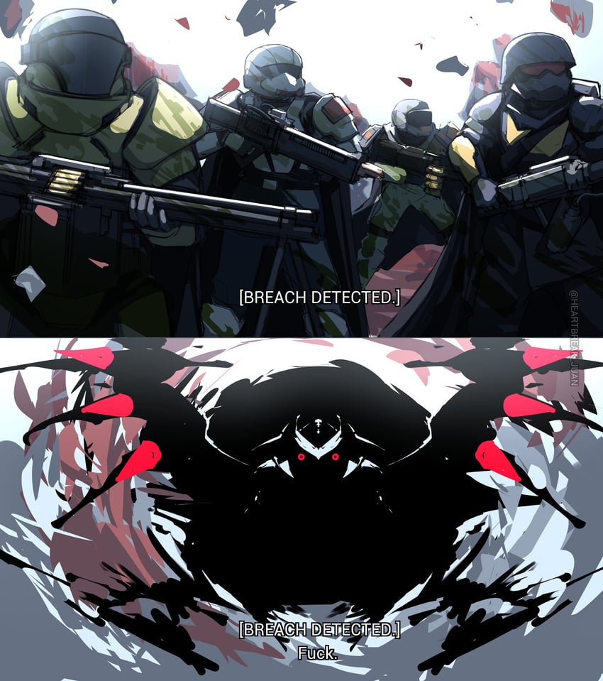 giratina and helldiver (pokemon and 1 more) drawn by heartbreak_juan