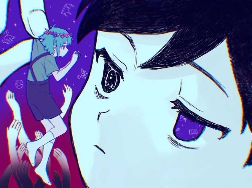 omori, basil, and something (omori) drawn by kitano_yukiusagi