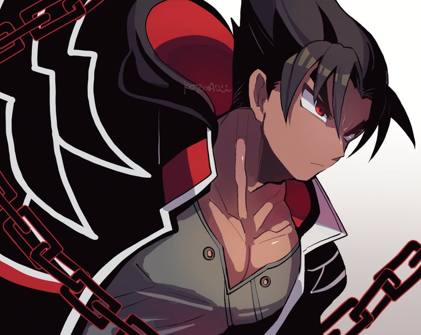 kazama jin (tekken and 1 more) drawn by kotorai