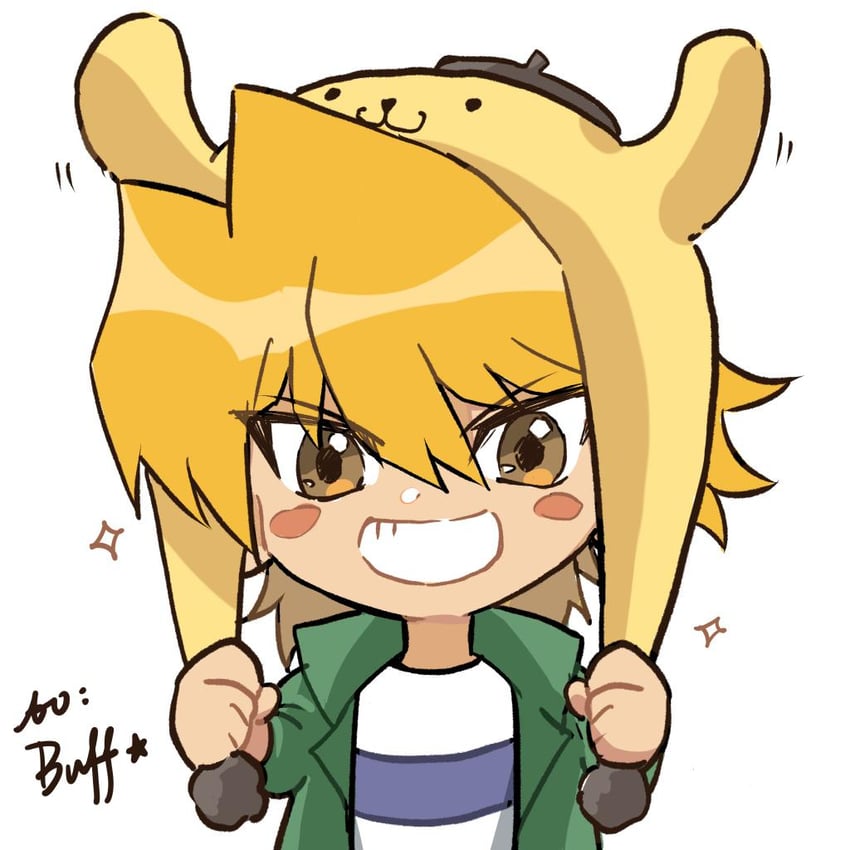 pompompurin and jonouchi katsuya (yu-gi-oh! and 2 more) drawn by tt_(joesther3)