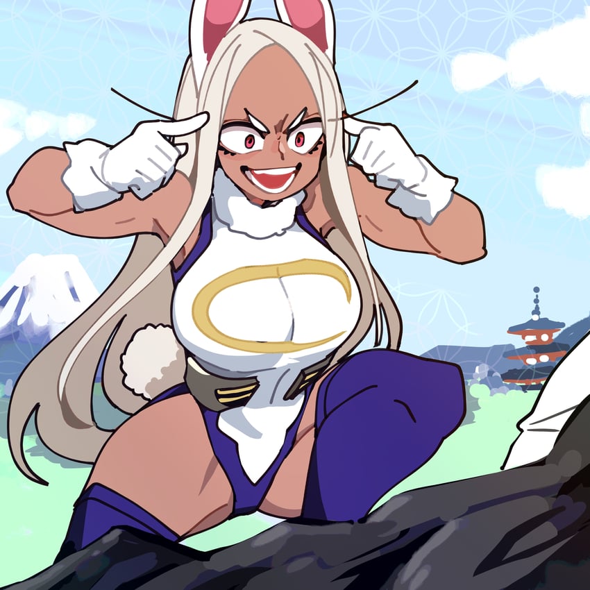 mirko (boku no hero academia and 1 more) drawn by bongfill