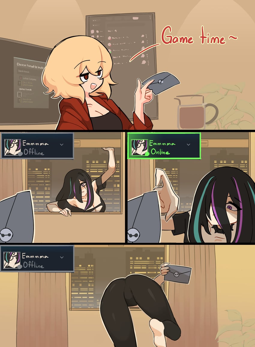 centurii-chan and emma llama (original and 3 more) drawn by centurii-chan
