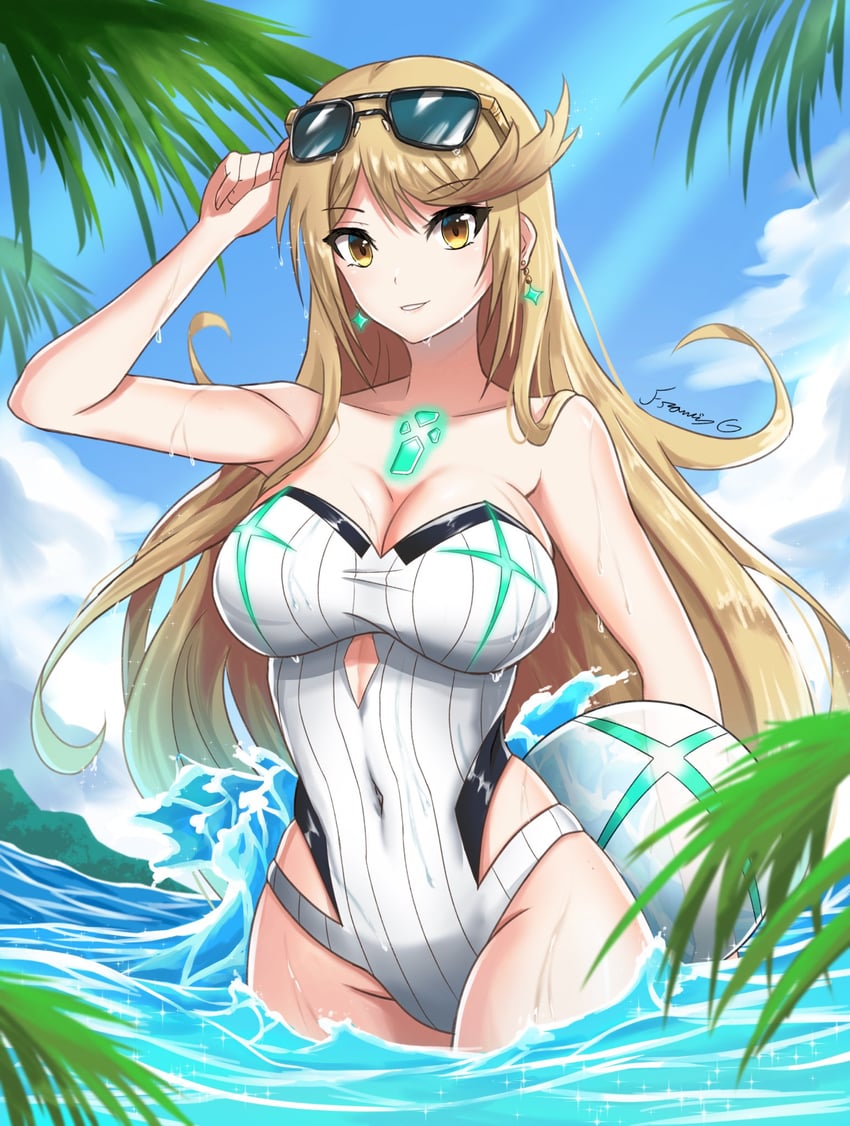 mythra (xenoblade chronicles and 1 more) drawn by fgsketch