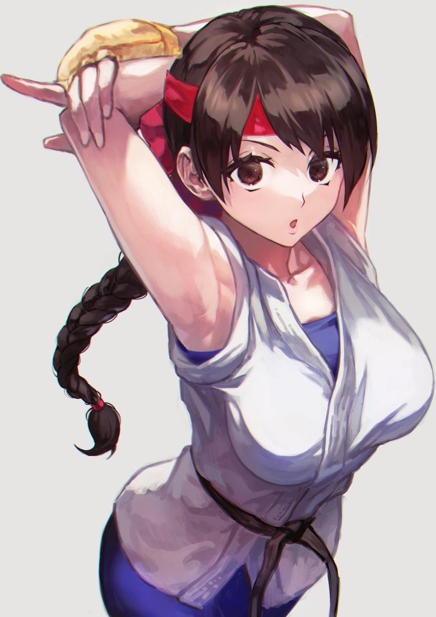 yuri sakazaki (the king of fighters and 1 more) drawn by otsudou