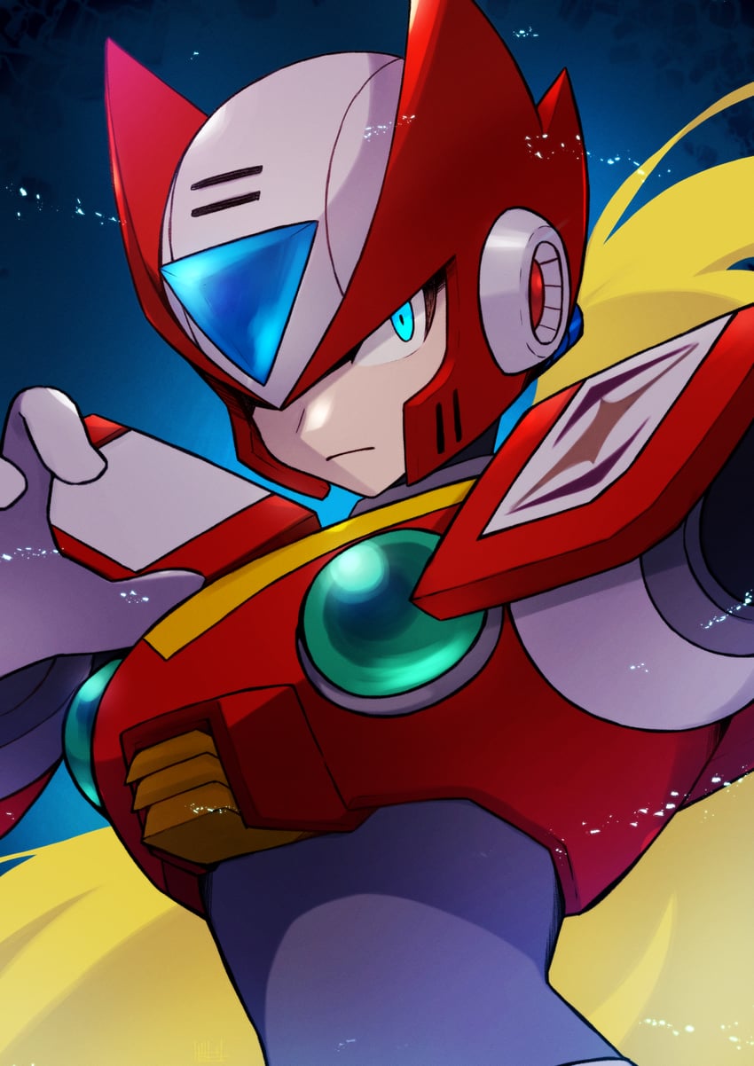 zero (mega man and 1 more) drawn by tobitori