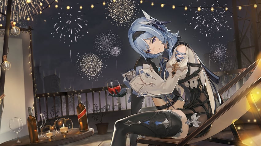 eula (genshin impact) drawn by marumoru