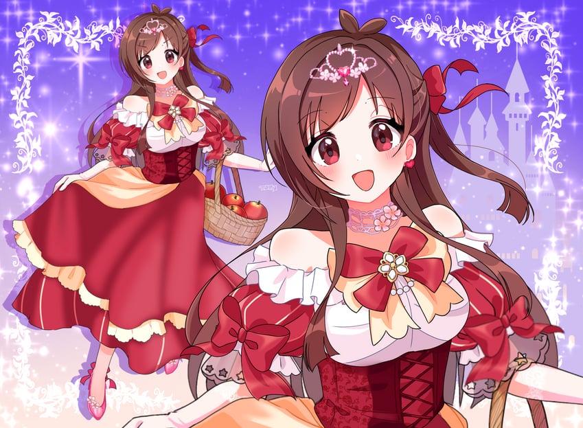 tsujino akari (idolmaster and 1 more) drawn by ngoyamagata