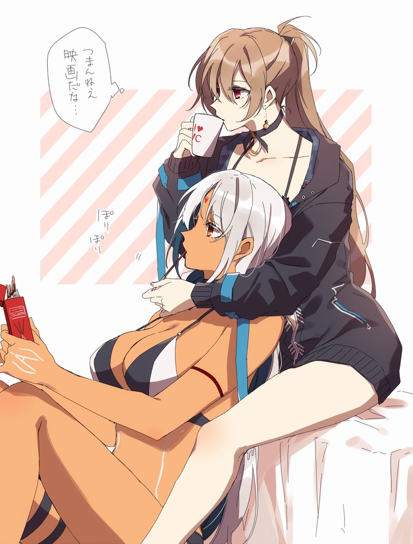 jean bart and massachusetts (azur lane) drawn by amazuki_jou