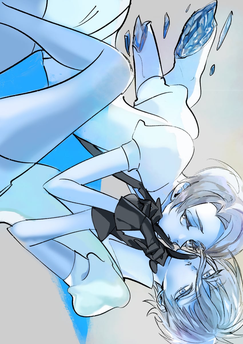 antarcticite and cairngorm (houseki no kuni) drawn by marino_(oyasumi)