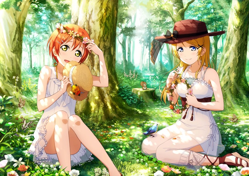 ayase eli and hoshizora rin (love live! and 2 more)